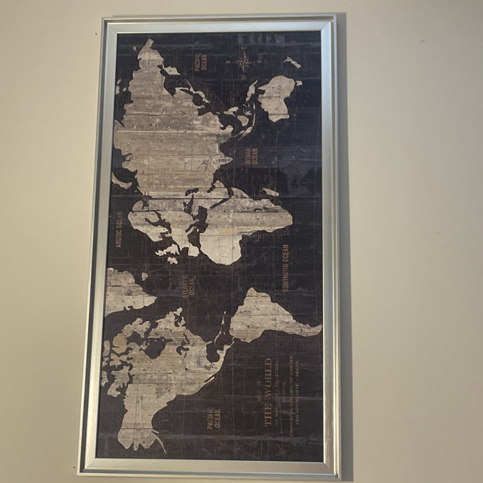 Trent Austin Design® Mehdi Old World Map Blue - Picture Frame